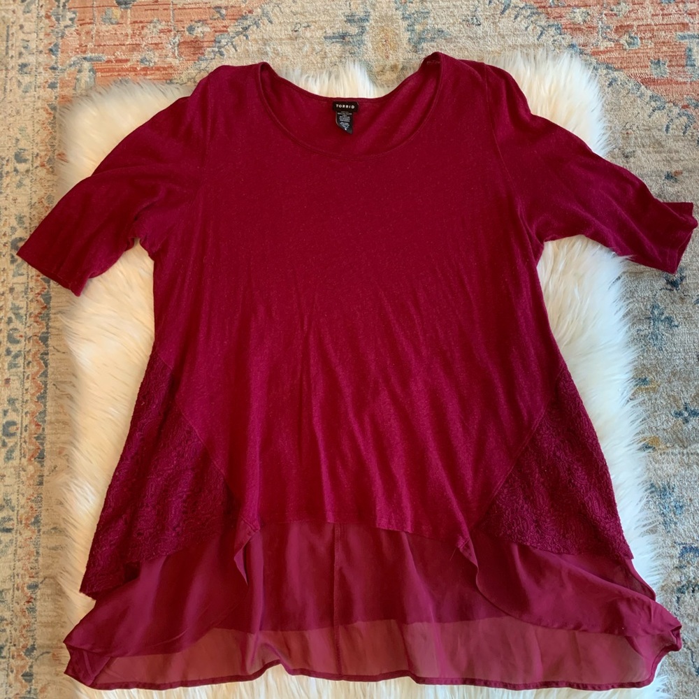 Torrid Tunic with lace detail